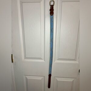 Boy’s Blue Belt with Lacrosse Sticks pattern